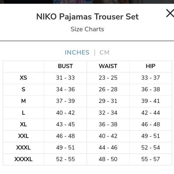 OFUURE Niko Pajamas Set Top & Matching Pants, 2XL NWTS - Picture 8 of 8